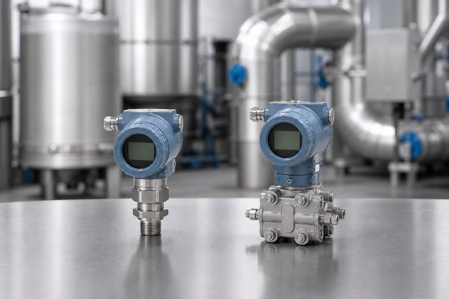 Industrial pressure transmitter and differential pressure transmitter for air pollution control
