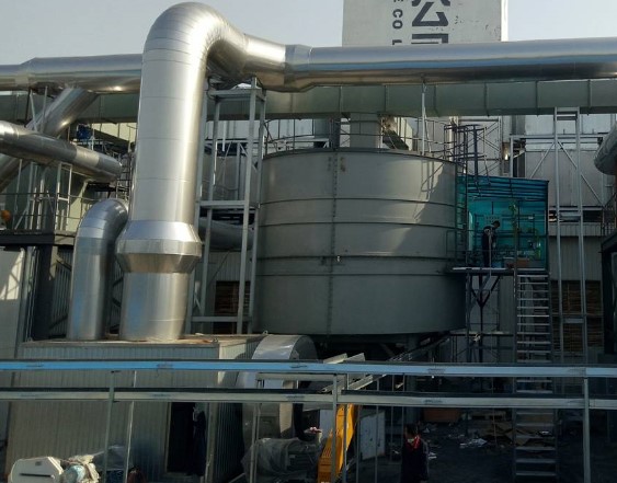 Industrial exhaust treatment equipment installation