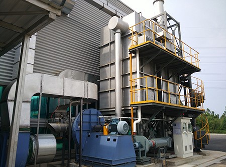 Industrial regenerative thermal oxidizer installation