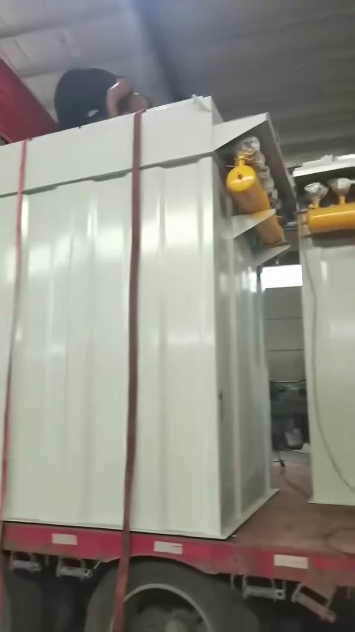 Baghouse filter cages in factory